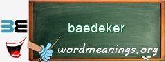 WordMeaning blackboard for baedeker